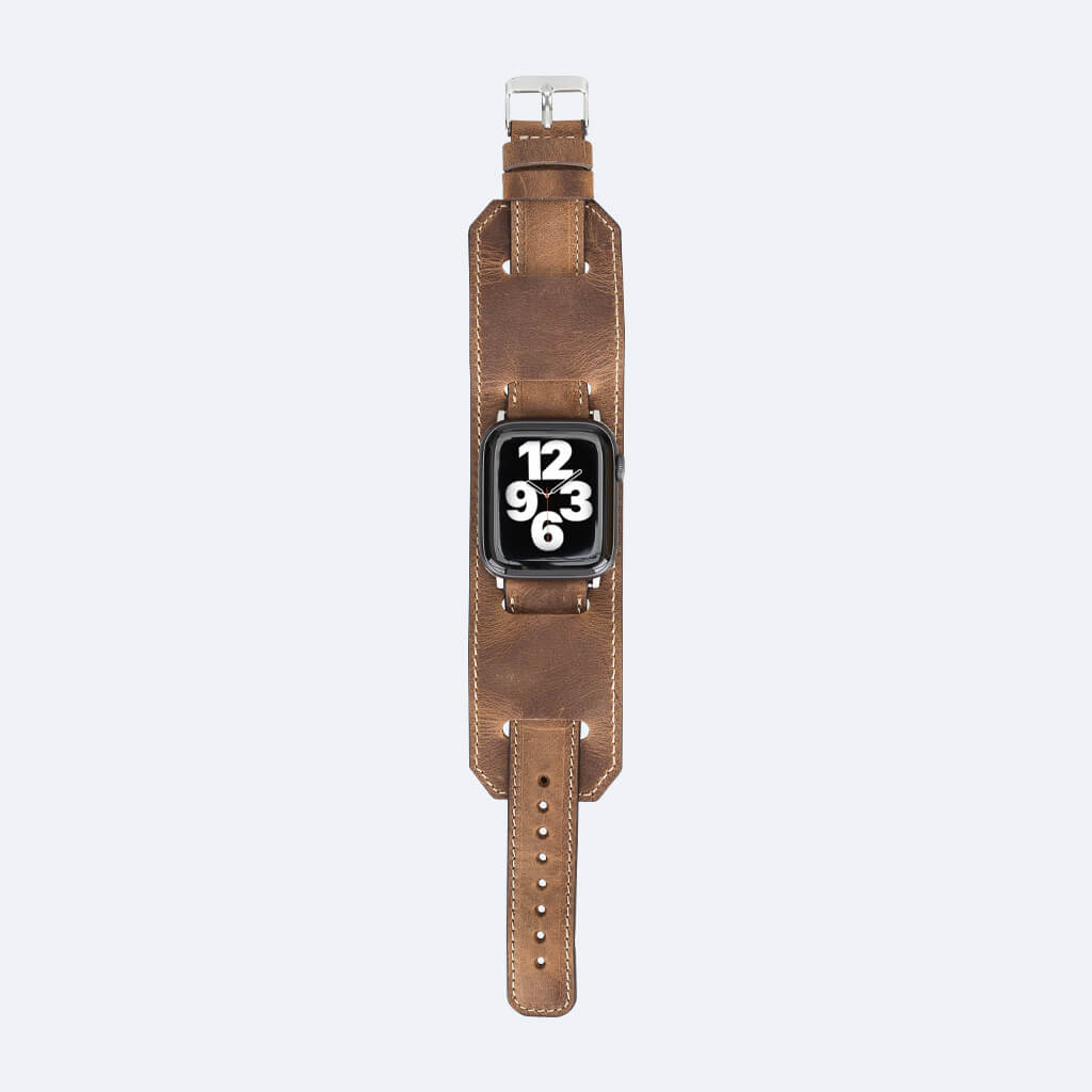 Leather Apple Watch Band in Cuff Style for 44mm / 40mm | Oxa Leather 4