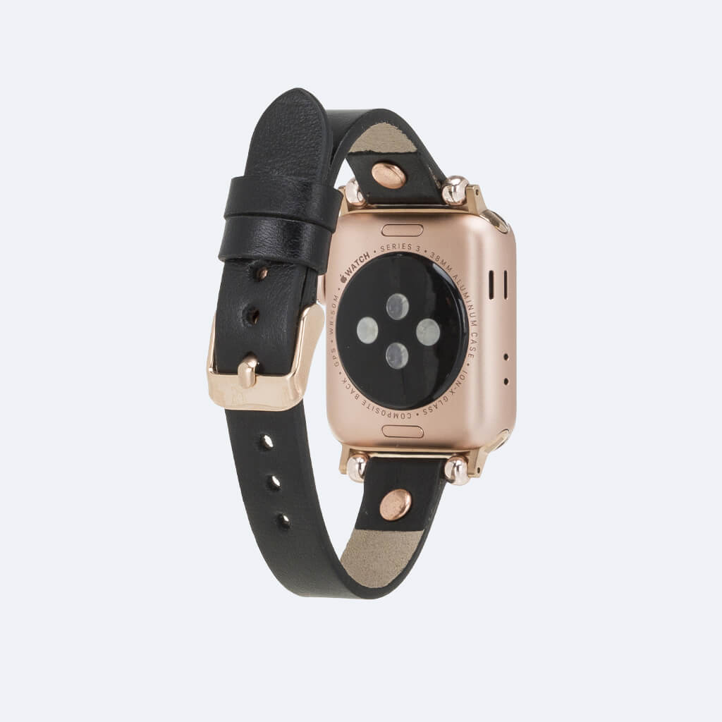 Black leather apple watch clearance band 38mm