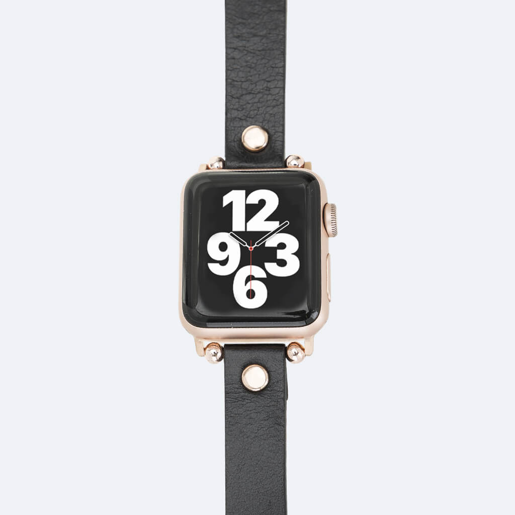 Custom Made Luxury L.V Monogram Leather Apple Watch Band for Apple Watch Series 8 7 6 SE 5 4 3 2 1 Apple Watch Ultra 40mm Silver | CeliniDesign