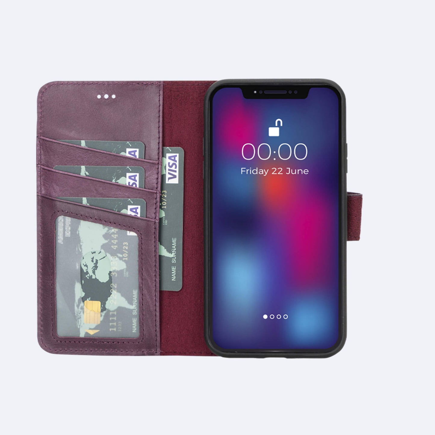 Best Leather Detachable Wallet Case for iPhone 11 - Oxa 30