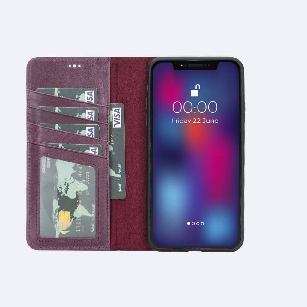 Premium Leather Wallet Case for iPhone 11 Pro Max - Oxa 23