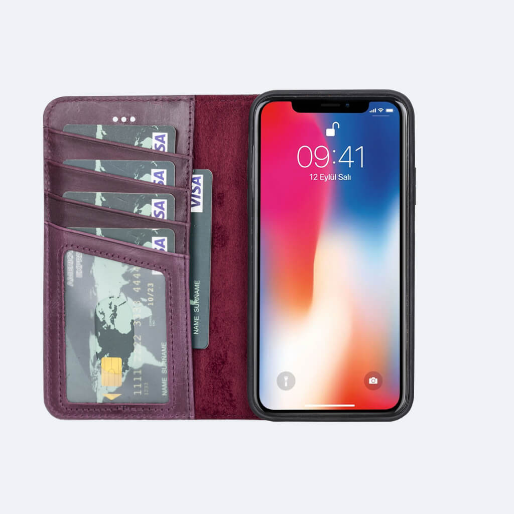 Best Leather Wallet Case for iPhone X / Xs - Oxa 30