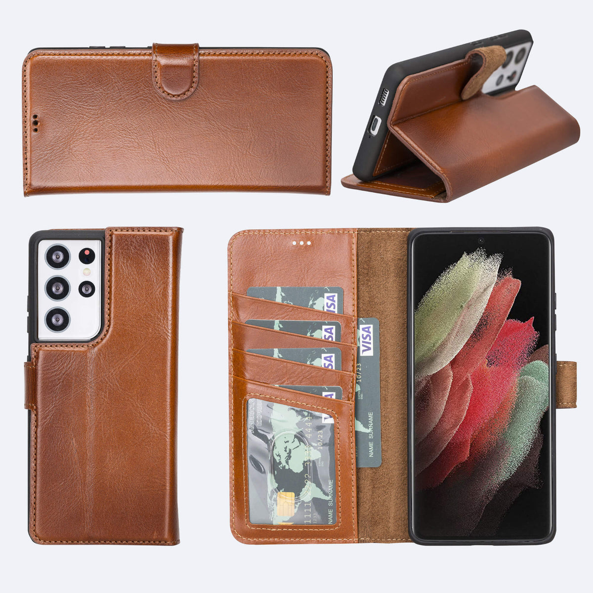 Samsung Galaxy S21 Ultra Leather Wallet Case