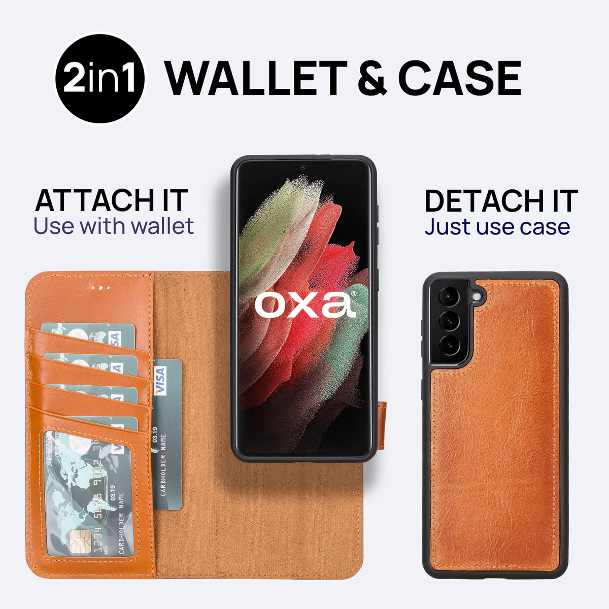Samsung Galaxy S21 Leather Wallet Case