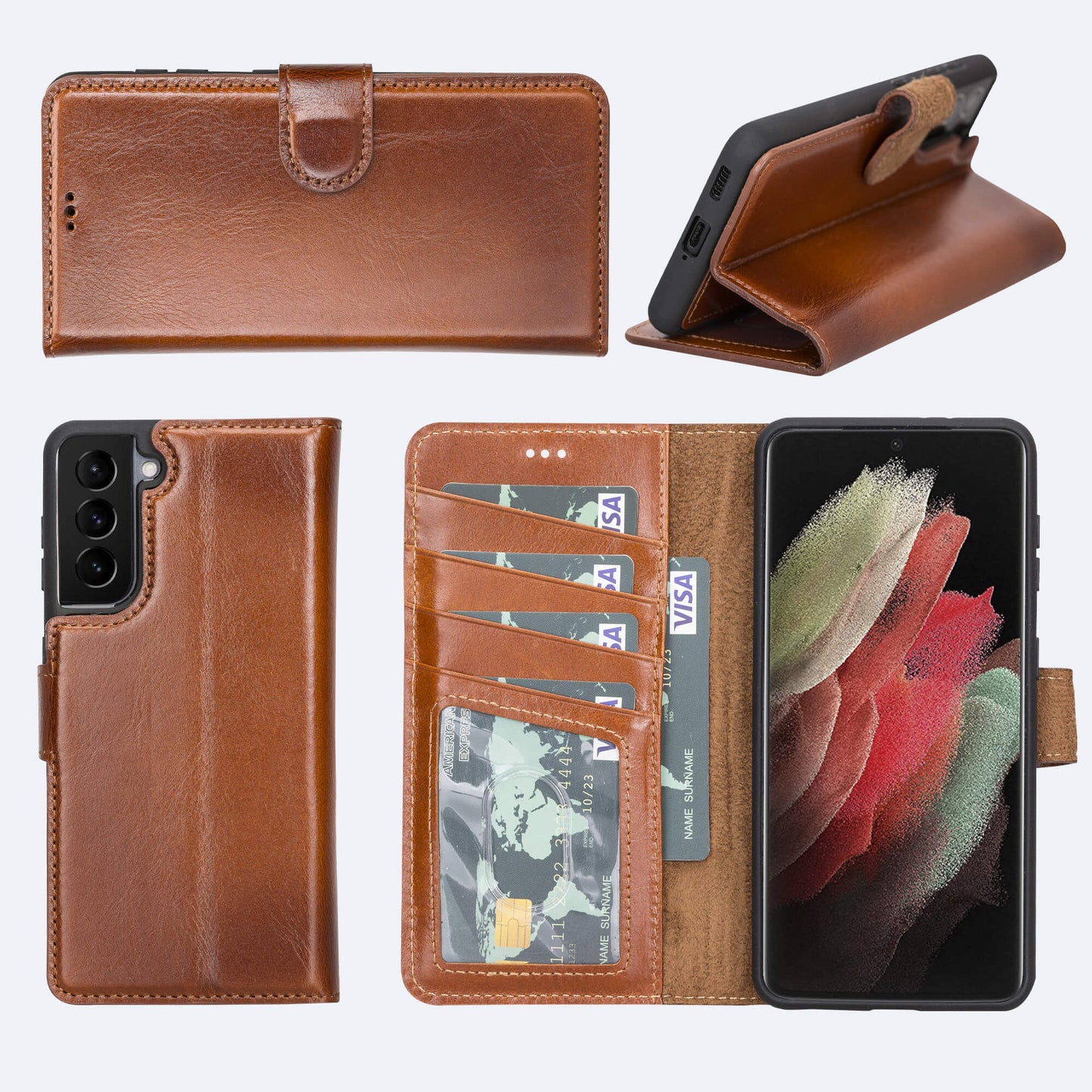 Samsung Galaxy S21 Leather Wallet Case