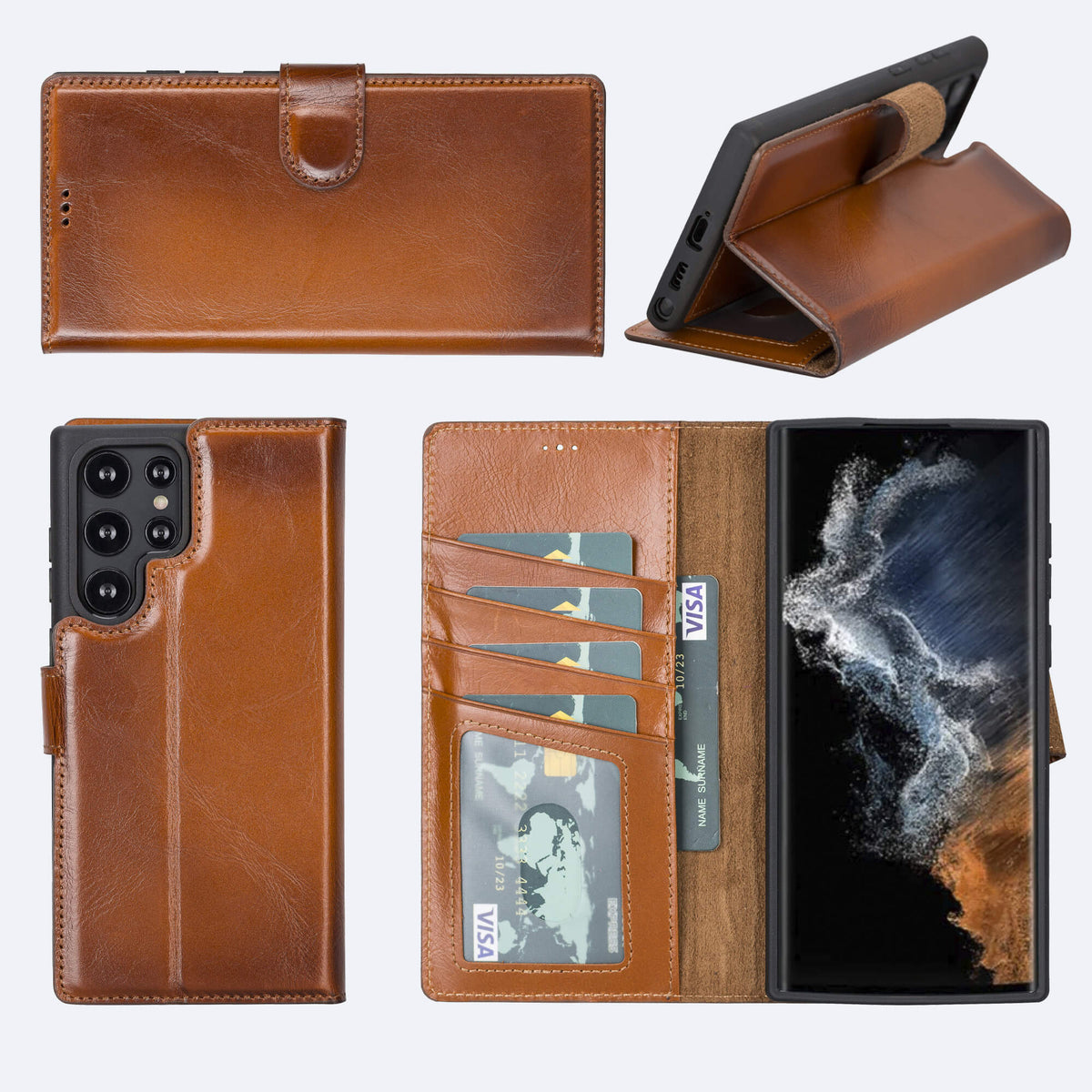 Samsung Galaxy S22 Ultra Leather Wallet Case