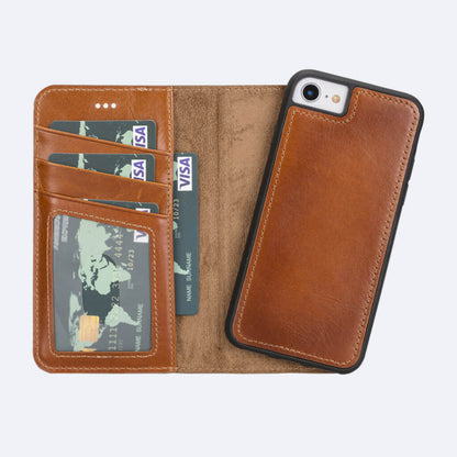 Custodia in pelle 2 carte di credito orizzontali per iPhone Custodia in pelle 2 carte di credito orizzontali per iPhone