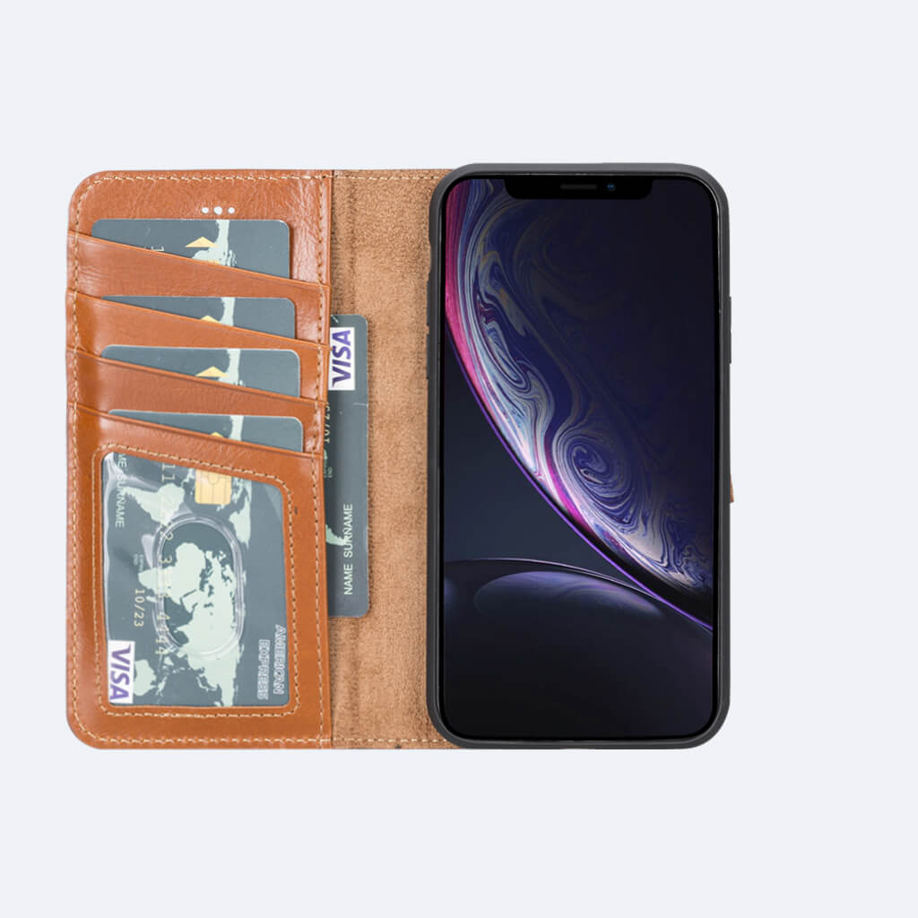 iPhone XR Leather Wallet Case