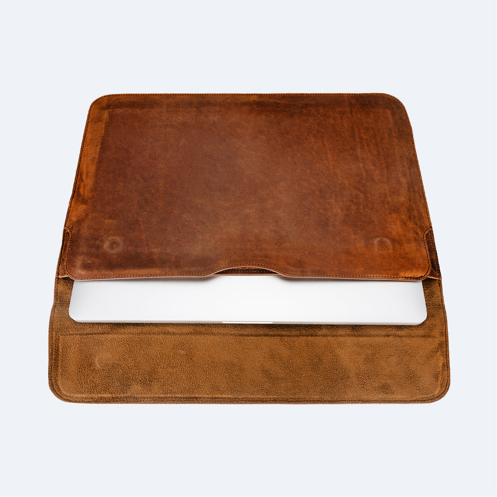 Leather iPad & Laptop Bag - Sleeve