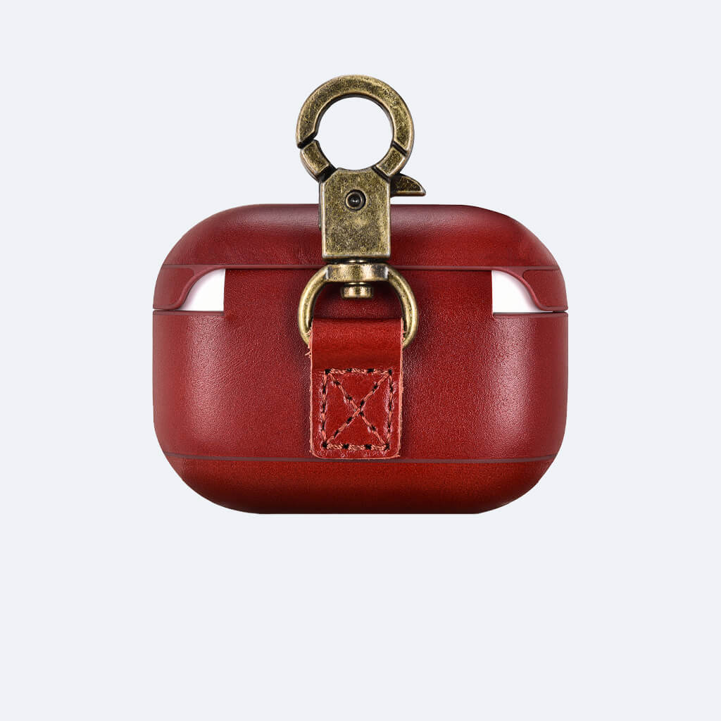 Leather Apple AirPods Pro Case with Hook - Classic 17
