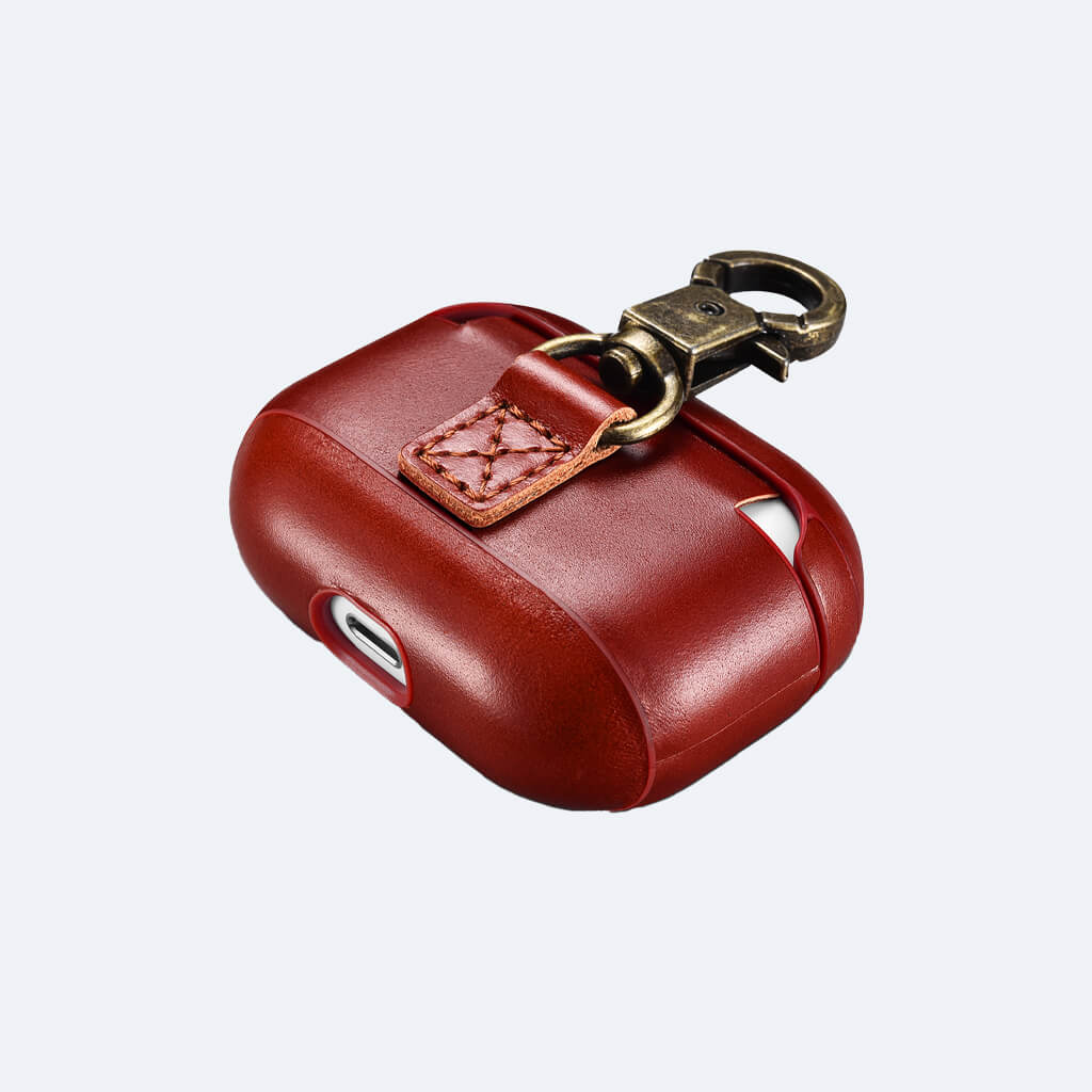 Leather Apple AirPods Pro Case with Hook - Classic 19