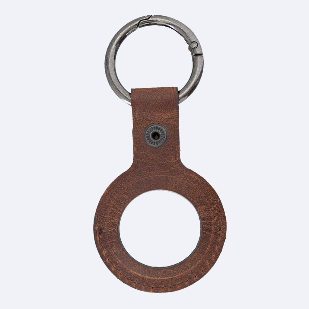 Tori AirTag Leather Key Ring