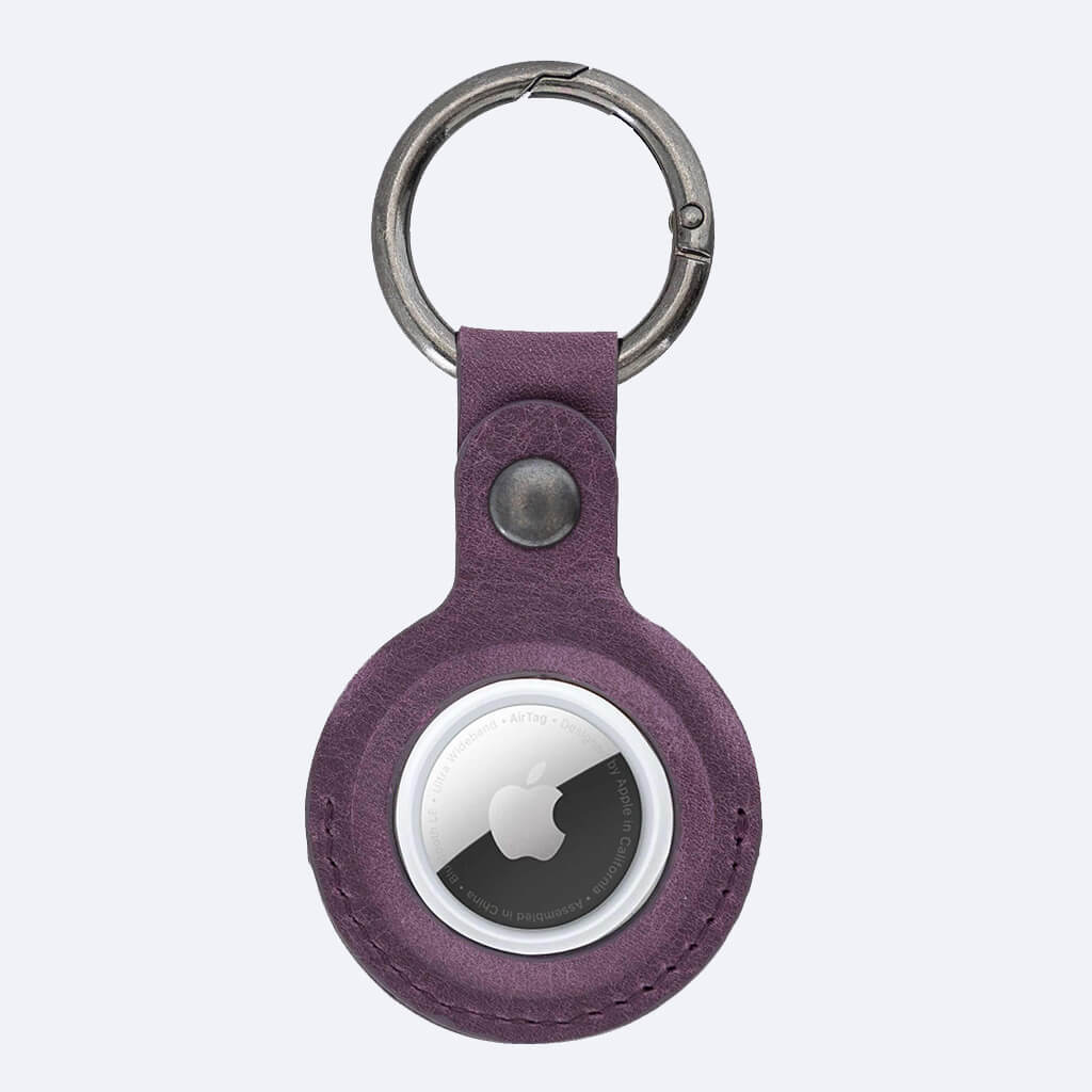 Tori AirTag Leather Key Ring