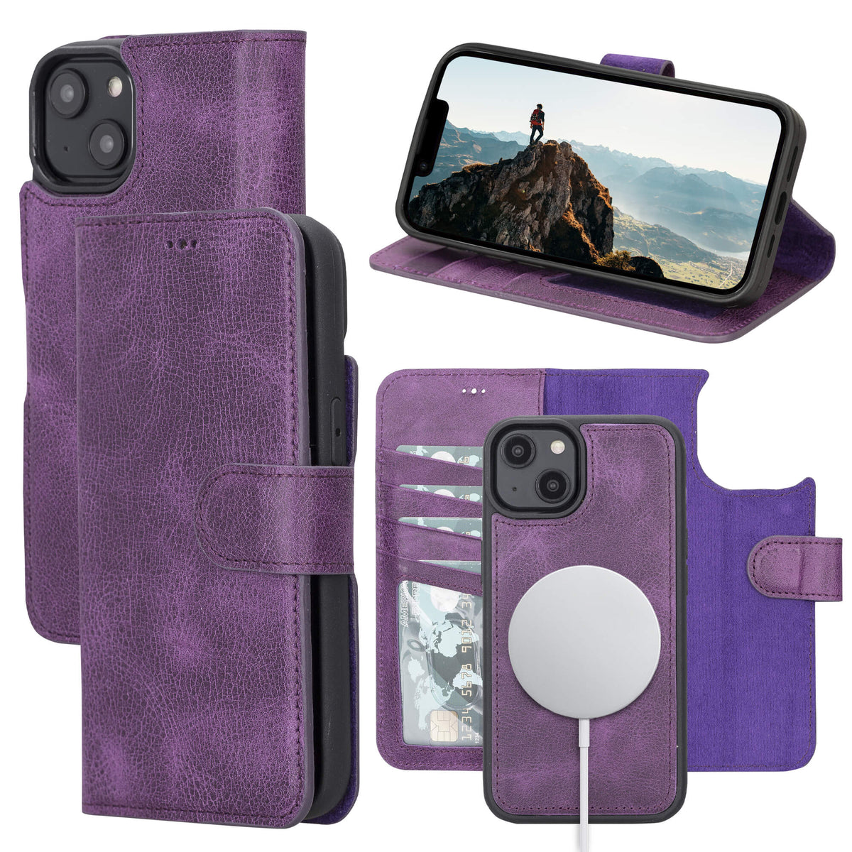 iPhone 14 Leather Wallet Case