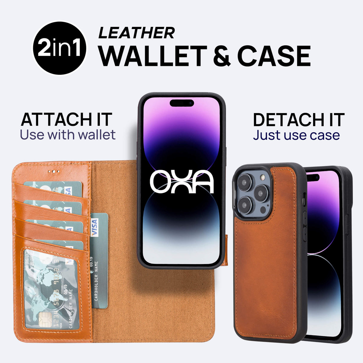 iPhone 14 Pro Leather Wallet Case