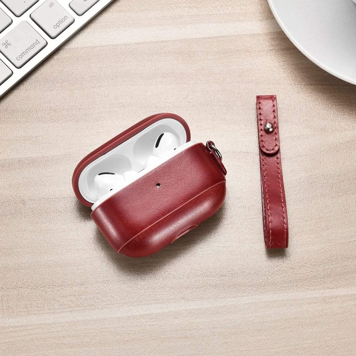 Leather Apple AirPods Pro Case with Strap | Oxa Leather 15